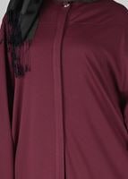 Tesettür giyim BORDO YARASA KOL TUNİK 4437 