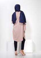Tesettür giyim PUDRA YARASA KOL TUNİK 4437 