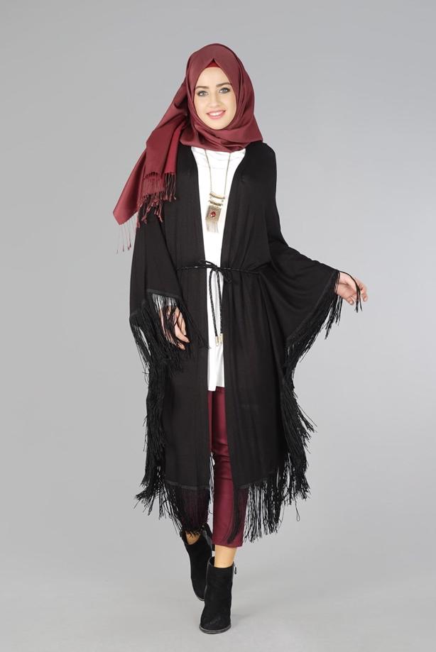 Vêtements hijab  TIE-FRONT FRINGED TUNIC 4452  - TRENDTESETTÜR