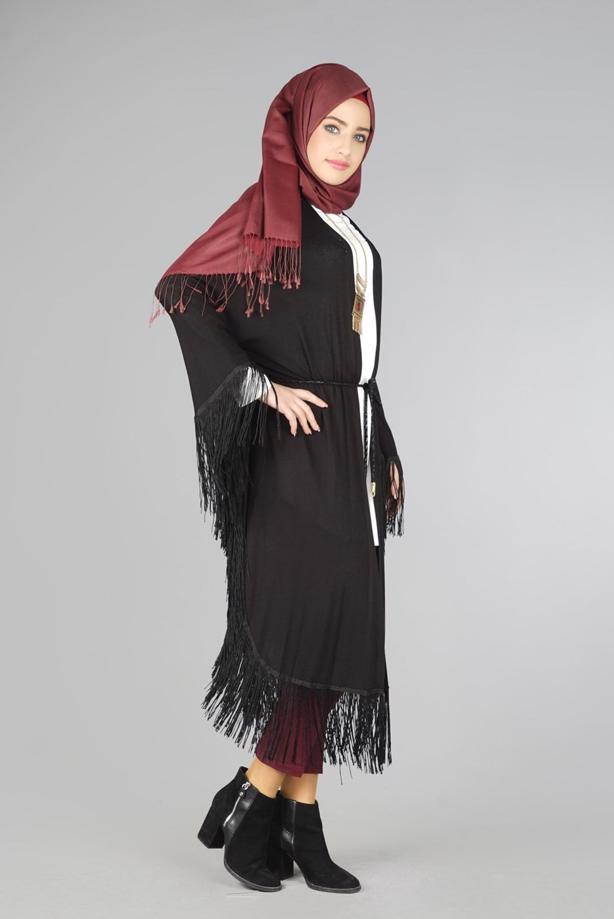 Vêtements hijab  TIE-FRONT FRINGED TUNIC 4452  - TRENDTESETTÜR