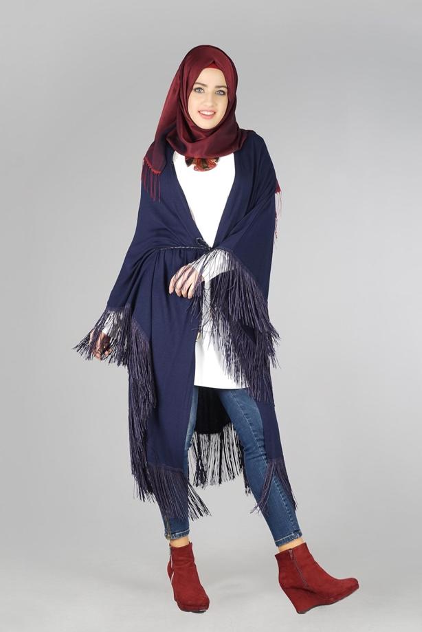 Vêtements hijab  TIE-FRONT FRINGED TUNIC 4452  - TRENDTESETTÜR
