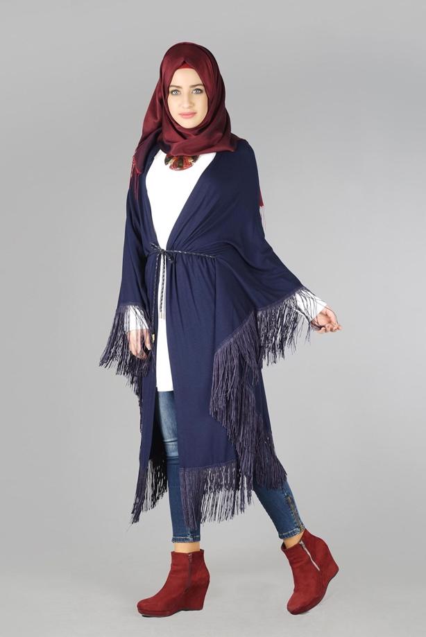 Vêtements hijab  TIE-FRONT FRINGED TUNIC 4452  - TRENDTESETTÜR