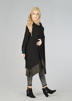 Vêtements hijab NOIR TUNIQUE À COUPE ASYMMÉTRIQUE  4483