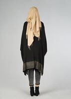 Vêtements hijab NOIR TUNIQUE À COUPE ASYMMÉTRIQUE  4483
