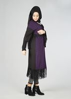 Tesettür giyim MOR PÜSKÜLLÜ KUŞAKLI TUNİK 4492 