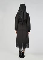 Tesettür giyim MOR PÜSKÜLLÜ KUŞAKLI TUNİK 4492 