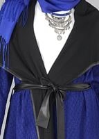 Tesettür giyim LACİVERT DERİ DETAYLI KUŞAKLI TUNİK 4522-1 