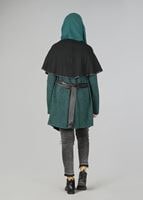 Tesettür giyim YEŞİL DERİ KUŞAKLI TUNİK 4523 