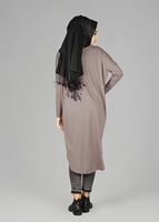 Tesettür giyim BEJ DESENLİ TUNİK 4529 