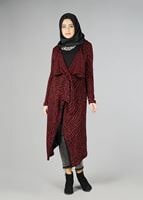Tesettür giyim BORDO DESENLİ TUNİK 4554 
