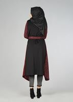 Tesettür giyim BORDO DESENLİ TUNİK 4554 