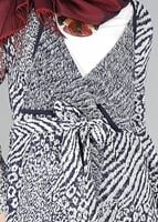 Tesettür giyim LACİVERT DESENLİ TUNİK 4554 