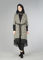 Hijab clothing BLACK BELTED TUNIC 4556 