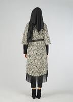 Hijab clothing BLACK BELTED TUNIC 4556 