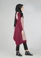 Tesettür giyim BORDO 4560 TUNİK