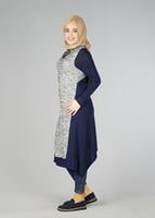 Tesettür giyim LACİVERT 4560 TUNİK