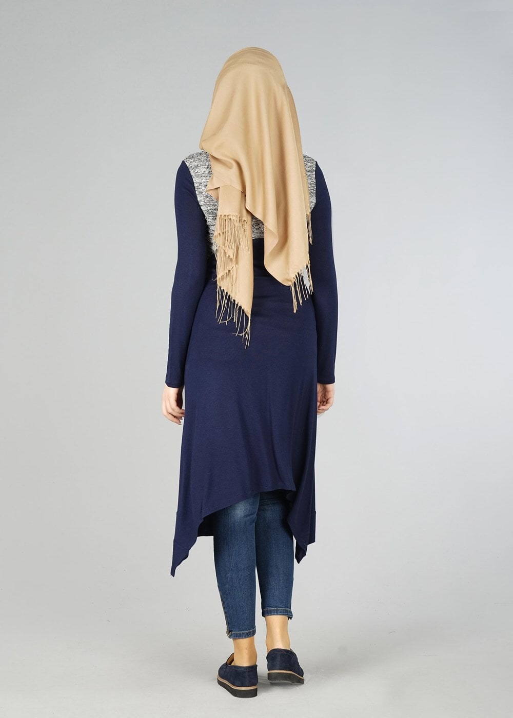 Tesettür giyim LACİVERT 4560 TUNİK