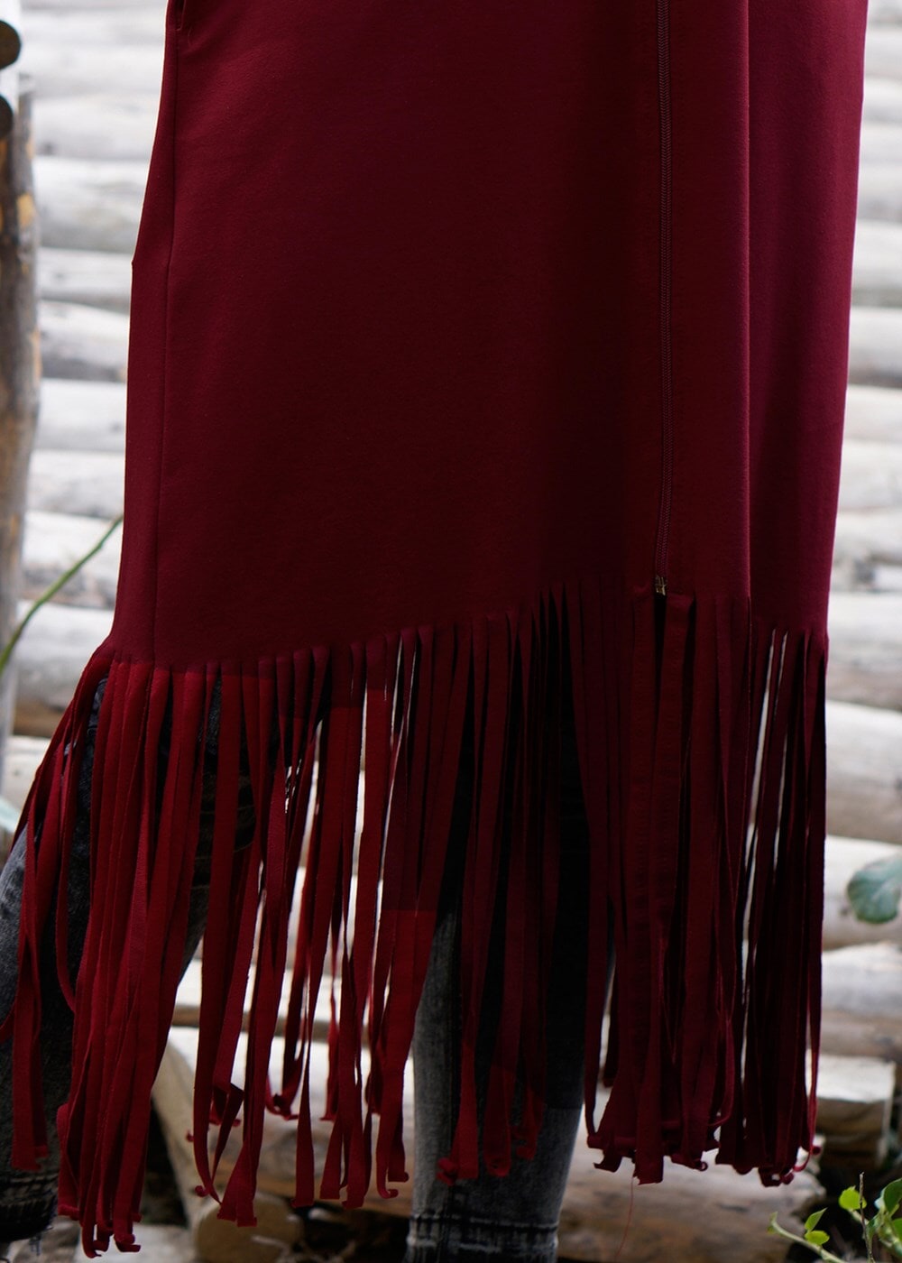 Vêtements hijab ROUGE BORDEAUX TUNIQUE ZIPPÉE 75015 