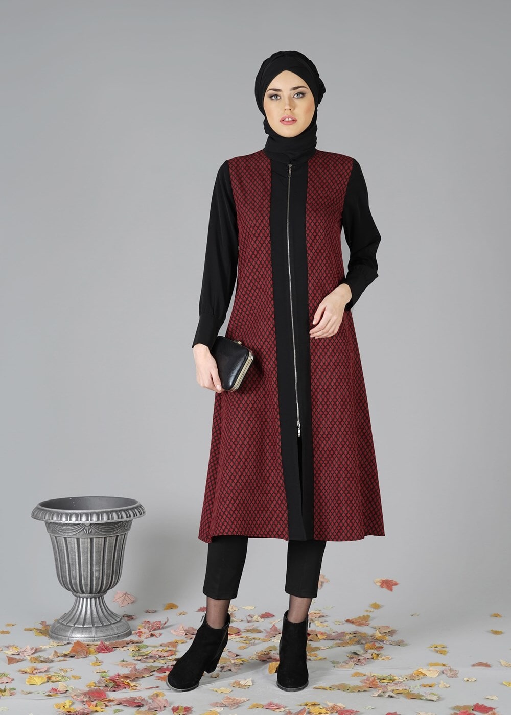 Tesettür giyim BORDO 621 TUNİK