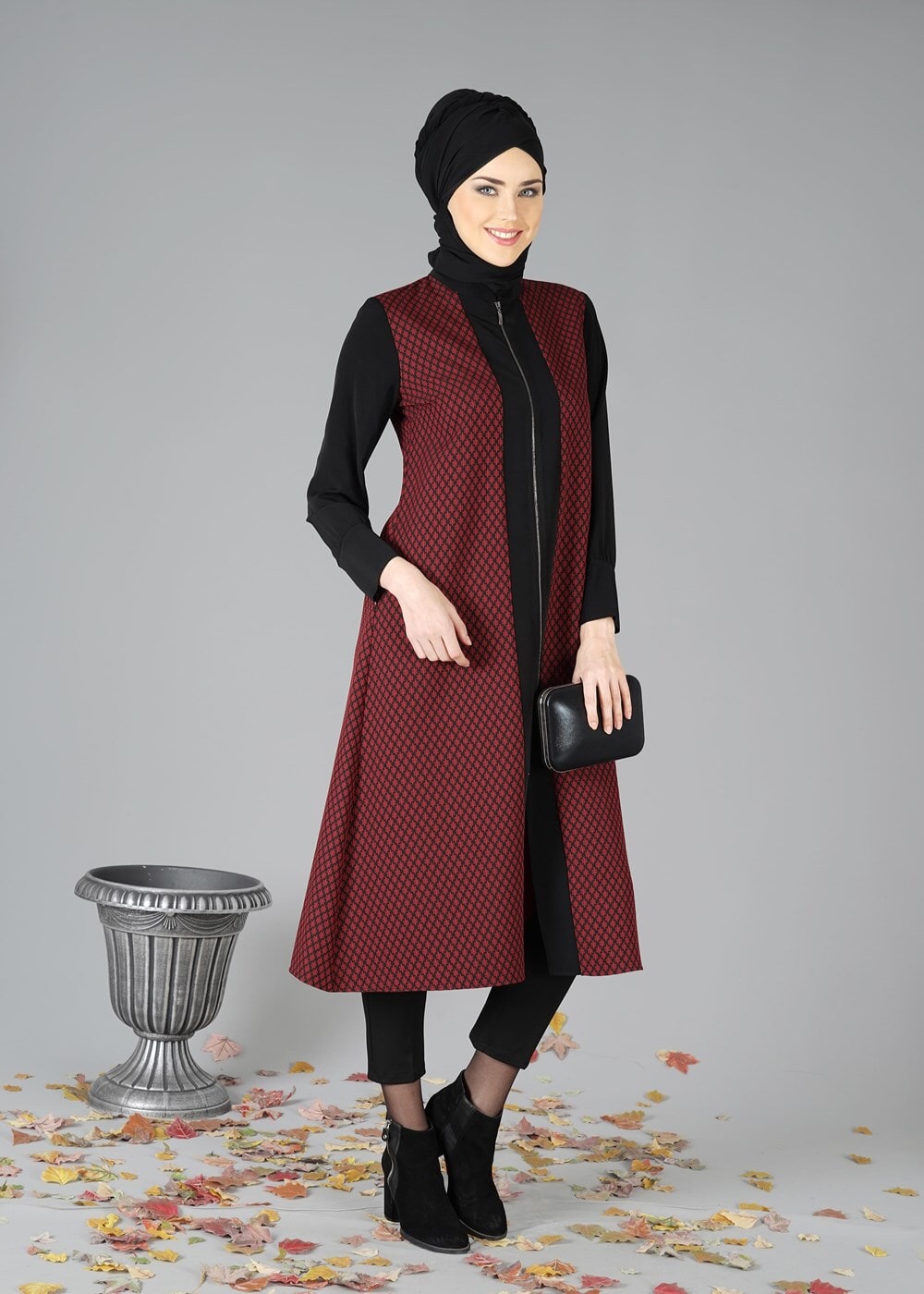 Tesettür giyim BORDO 621 TUNİK