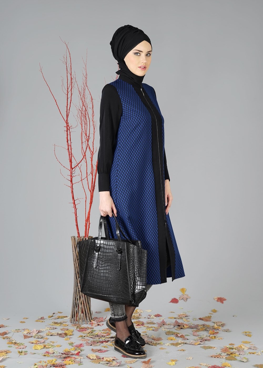 Tesettür giyim LACİVERT 621 TUNİK