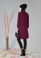 Tesettür giyim MOR ETEK UCU BÜZGÜLÜ TUNİK 3187 