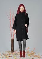 Vêtements hijab NOIR TUNIQUE À BOUTONNÉE 5011