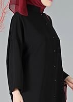 Vêtements hijab NOIR TUNIQUE À BOUTONNÉE 5011