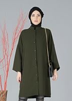Vêtements hijab KAKI TUNIQUE À BOUTONNÉE 5011