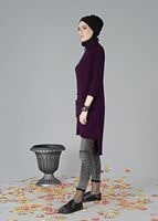 Hijab clothing PURPLE ASYMMETRIC CUT TUNIC 7441