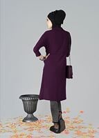 Hijab clothing PURPLE ASYMMETRIC CUT TUNIC 7441