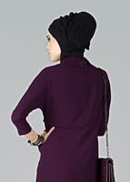 Hijab clothing PURPLE ASYMMETRIC CUT TUNIC 7441