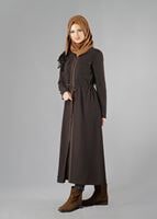 Tesettür giyim KAHVE FERMUARLI KAPÜŞONLU TRENÇKOT 1344
