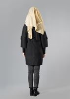 Tesettür giyim SİYAH TRUVAKAR KOL DÜĞMELİ BOL KESİM TRENÇKOT 1383