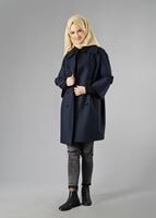 Tesettür giyim LACİVERT TRUVAKAR KOL DÜĞMELİ BOL KESİM TRENÇKOT 1383