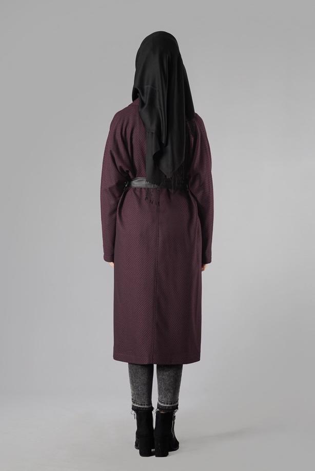 Vêtements hijab  NOTCHED-COLLAR BELTED TRENCH-COAT 1402 - TRENDTESETTÜR