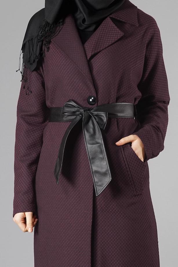 Vêtements hijab  NOTCHED-COLLAR BELTED TRENCH-COAT 1402 - TRENDTESETTÜR