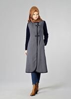 Tesettür giyim LACİVERT BİSİKLET YAKA PÖTİKARE TRENÇKOT 1592