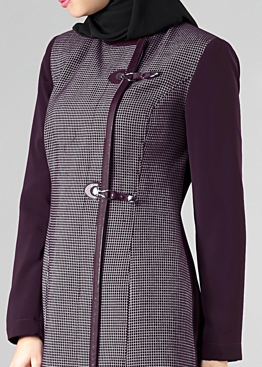 Tesettür giyim MÜRDÜM BİSİKLET YAKA PÖTİKARE TRENÇKOT 1592