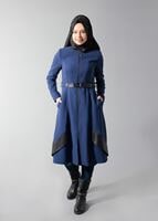 Tesettür giyim LACİVERT KEMERLİ FERMUARLI TRENCH-COAT 1596 