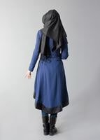 Tesettür giyim LACİVERT KEMERLİ FERMUARLI TRENCH-COAT 1596 