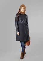 Tesettür giyim LACİVERT 1641 TRENÇKOT