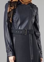 Tesettür giyim LACİVERT 1641 TRENÇKOT