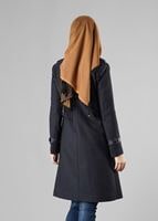 Tesettür giyim LACİVERT FERMUARLI CEPLİ TRENÇKOT 1643