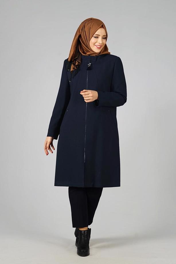 Vêtements hijab NOIR TRENCH-COAT ZIPPÉ 1674  - TRENDTESETTÜR