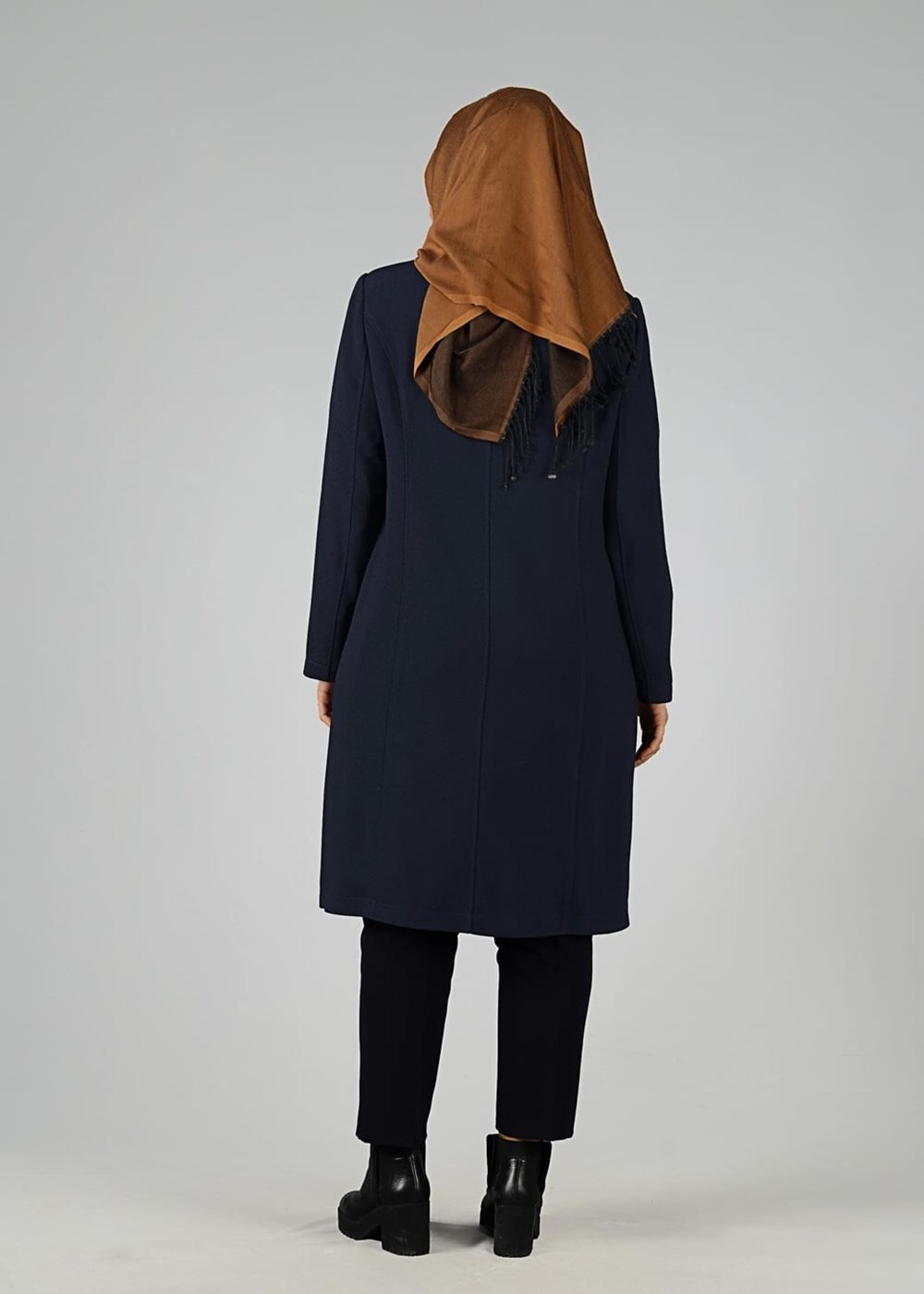 Vêtements hijab BLEU MARINE TRENCH-COAT ZIPPÉ 1674 