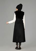 Tesettür giyim SİYAH KÜRK DETAYLI YELEK 2248 