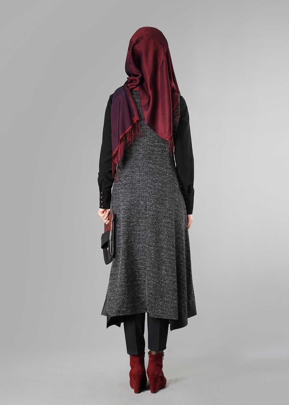 Tesettür giyim SİYAH 6028 YELEK