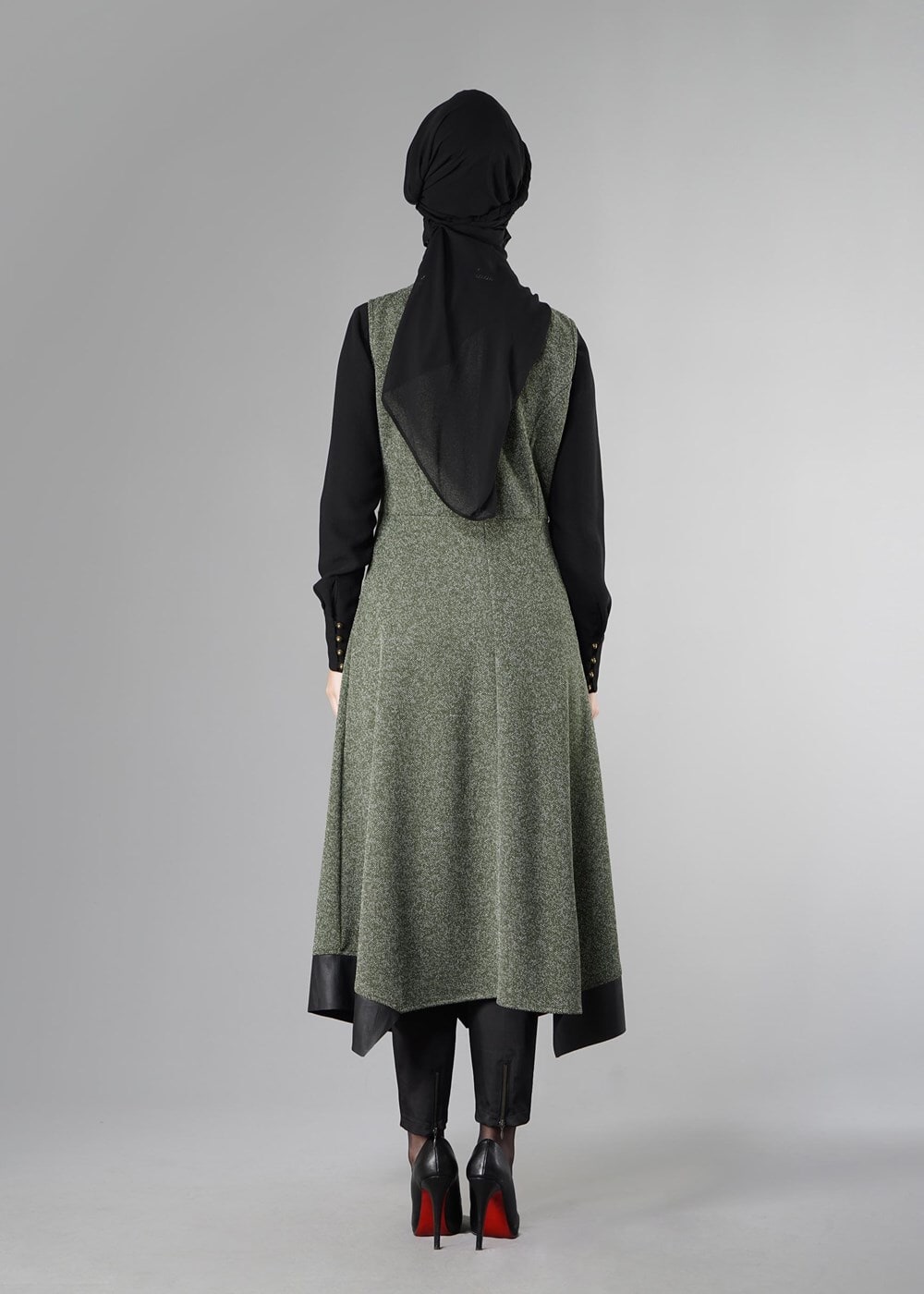 Tesettür giyim YEŞİL 6028 YELEK