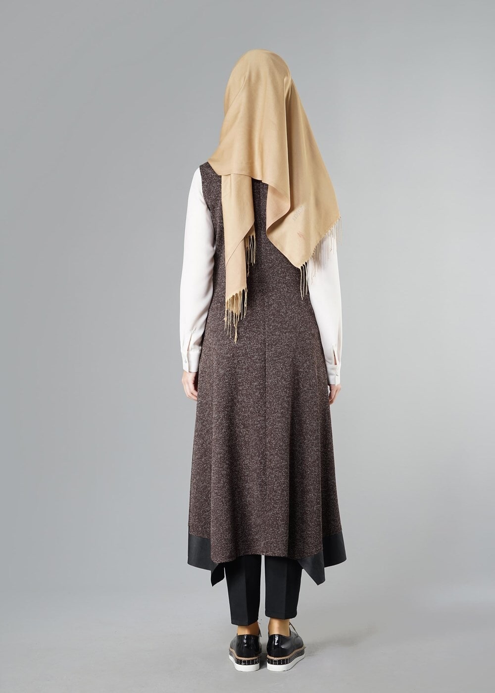 Tesettür giyim KAHVE 6028 YELEK